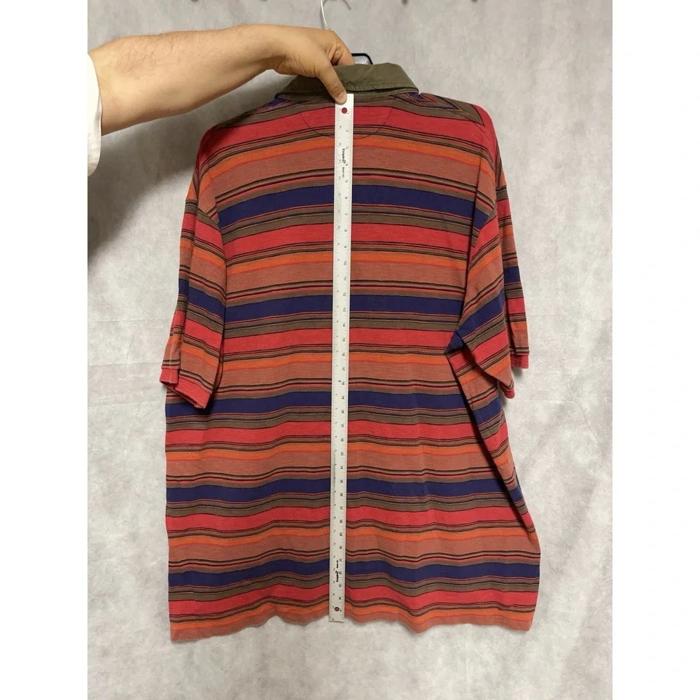 VTG Polo Ralph Lauren Polo Shirt Men 3XLT Western Aztec Textured Jersey Knit 90s